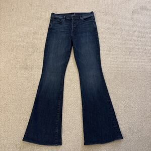 Mother Jeans Denim Hollywood Pixie Cruiser Twilight Magic Dark Wash Blue Sz 29